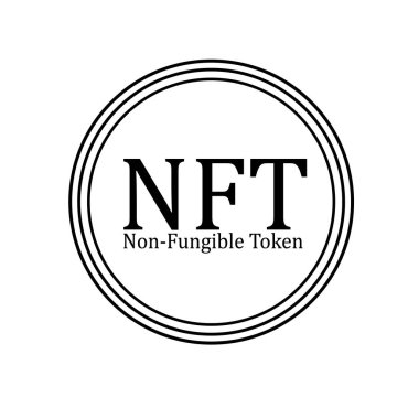 NFT renk çizgisi simgesi. Kripto ya da logo sembolü. Dijital karşılanamayan sembol konsepti. Düzenlenebilir felçli NFT karşılanamaz Token simgesi. Blockchain, bitcoin, coin, defi. Vektör