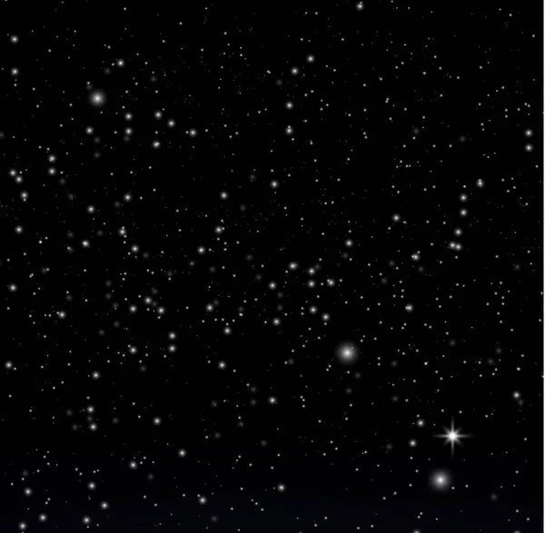 Ночное Звездное Небо Яркими Светлыми Звездами Звезды Галактика Космическое Небо — стоковый вектор