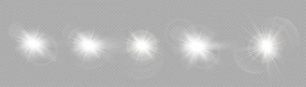 Блестящие Блики Яркое Освещение Абстрактное Воспламенение Линз Мигающие Огни Блестящие — стоковый вектор