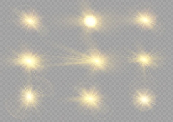 Twinkellens Fakkels Verblindende Verlichting Abstracte Lens Vlam Ontsteking Knipperende Lichten — Stockvector