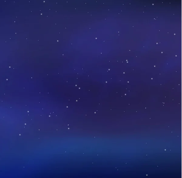 Nacht Strahlender Sternenhimmel Blauer Raumhintergrund Mit Sternen Kosmos Glänzende Raumsterne — Stockvektor
