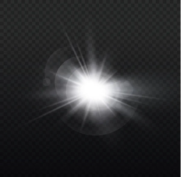 Éclairage Lentille Twinkle Éblouissement Allumage Par Fusée Lentille Abstrait Feux — Image vectorielle