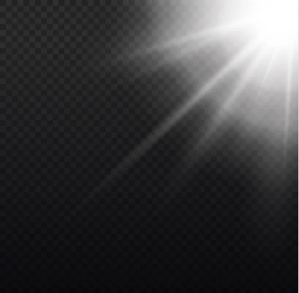 Сияющие Солнечные Лучи Блики Линз Размытость Движении Сверкает Бликами Солнечный — стоковый вектор