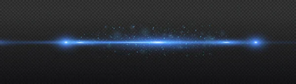 Laser Beams Horizontal Light Rays Abstract Shine Blue Line Glowing — Stock vektor