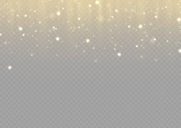 Golden Dust Flying Sparkling Confetti Dots Vertical Lines Sparkles Glitter — ストックベクタ