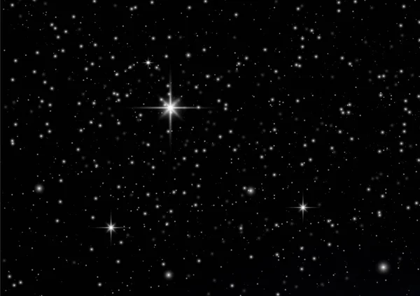 Cielo Estrellado Nocturno Con Estrellas Luz Brillante Estrellas Galaxias Espacio — Vector de stock