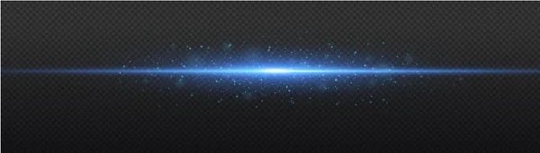 Laser Beams Horizontal Light Rays Abstract Shine Blue Line Glowing — Stockvector