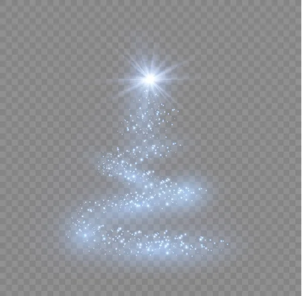 Christmas Tree Blue Transparent Background Vector Illustration Beautiful Spruce Christmas — Stockvektor