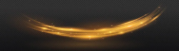 Чарівна Зірка Золота Хвиля Прекрасний Іскровий Світловий Розмитий Слід Ефект — стоковий вектор
