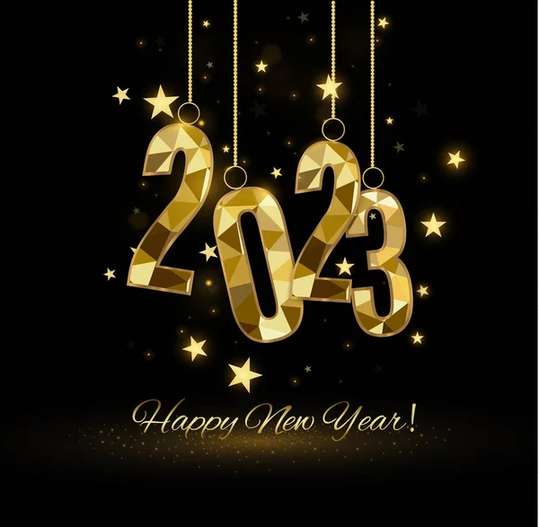 2023 Happy New Year Background Design Postcard Banner Poster Vector — 图库矢量图片