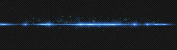 Laser Beams Horizontal Light Rays Abstract Shine Blue Line Glowing — 图库矢量图片