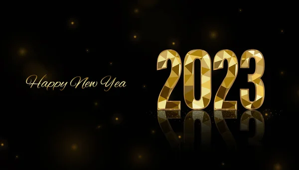 2023 Happy New Year Background Design Postcard Banner Poster Vector — Stockový vektor