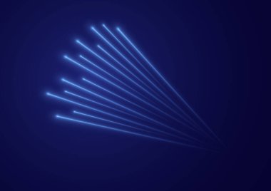 High speed. Abstract technology background concept. Motion speed and blur. Glowing blue speed lines. Dynamic lines or rays. Light trail wave, fire path trace line. swirling filament curve