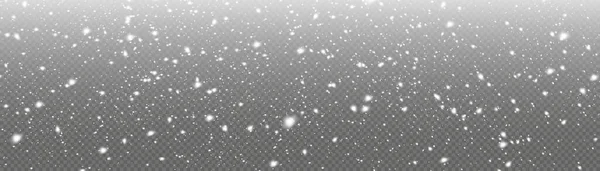 Falling Snow Flakes Blizzard Snow Background Heavy Snowfall Snowflakes Different — ストックベクタ