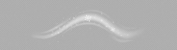 Neve Vento Sfondo Trasparente Illustrazione Decorativa Del Gradiente Bianco Element — Vettoriale Stock