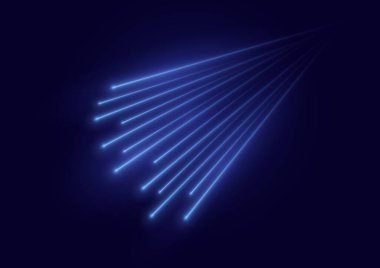 High speed. Abstract technology background concept. Motion speed and blur. Glowing blue speed lines. Dynamic lines or rays. Light trail wave, fire path trace line. swirling filament curve