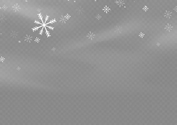 Neve Vento Fundo Transparente Ilustração Decorativa Elemento Branco Gradiente Inverno — Vetor de Stock