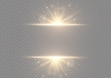 Explosion light effect. Abstract blue and yellow light rays effect background. The vector shines with golden bright light. Golden glitter burst with sparkles. Glow light effect, bright gold