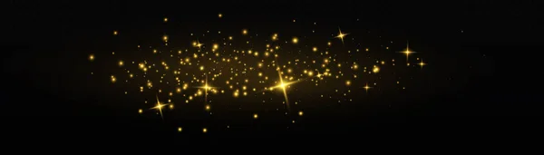 Glowing Light Effect Many Glitter Particles Isolated Transparent Background Starry —  Vetores de Stock