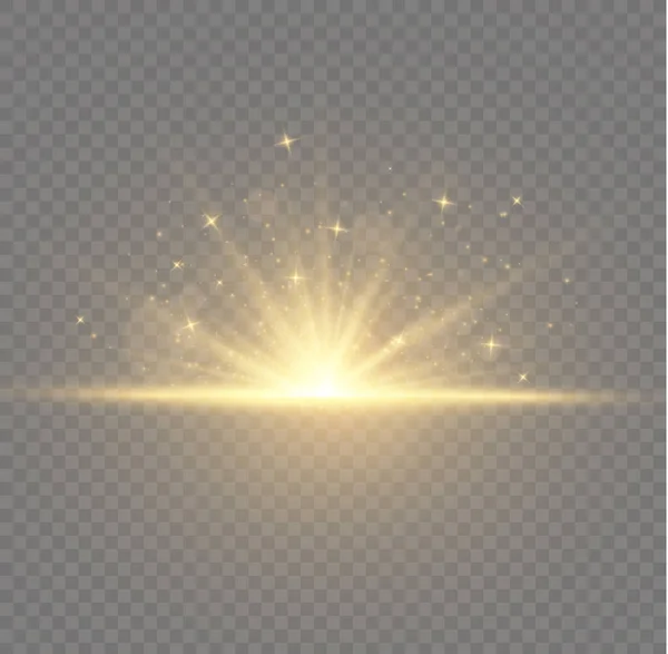 Explosion Light Effect Abstract Blue Yellow Light Rays Effect Background — Vetor de Stock