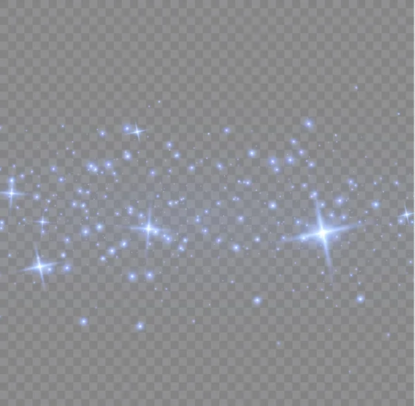 Effet Lumineux Lumineux Avec Nombreuses Particules Paillettes Isolées Sur Fond — Image vectorielle