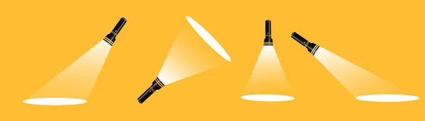 Sílhueta Lanterna Fundo Amarelo Encontre Encontre Conceito Design Aplicável Como — Vetor de Stock