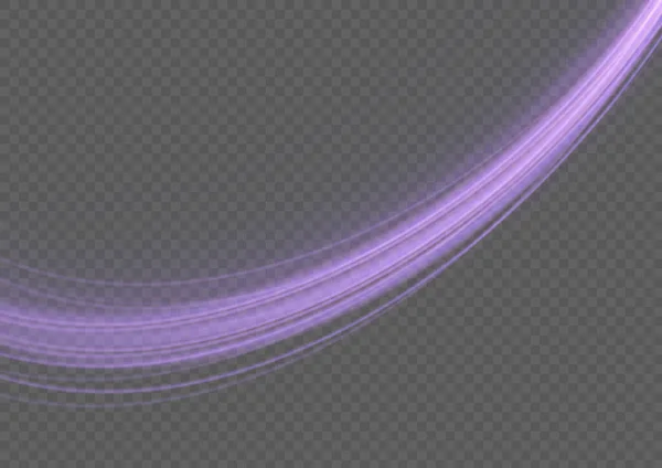 紫色の輝く光沢のある線効果ベクトル背景 速度の発光紫色の線 光輝く効果 光の軌跡波 火の軌跡線と白熱曲線のねじれ — ストックベクタ