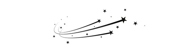 Estrela Cadente Abstrata Estrela Cadente Com Uma Poderosa Estrela Trilha — Vetor de Stock