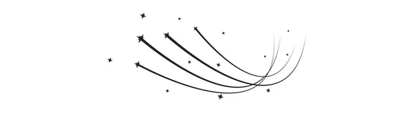 Abstrakcyjna Spadająca Gwiazda Potężną Gwiazdą Szlaku Białym Tle Meteoroid Kometa — Wektor stockowy