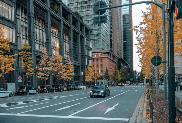 Merkez bulvar, Tokyo Metropolitan İstasyonu 'nun dışında.
