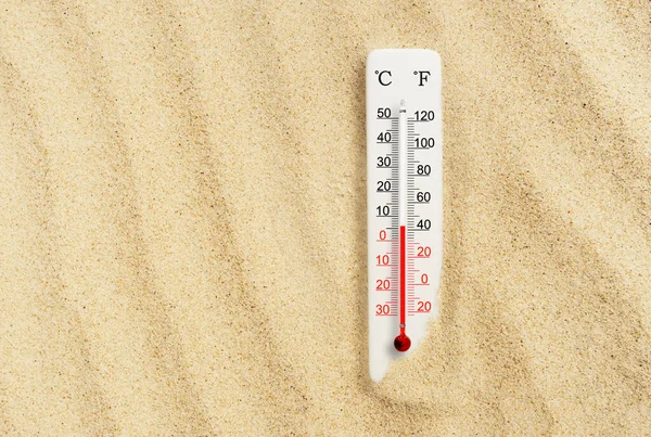 Top View Natural Ice Texture Celsius Scale Thermometer Ambient Temperature — Foto Stock