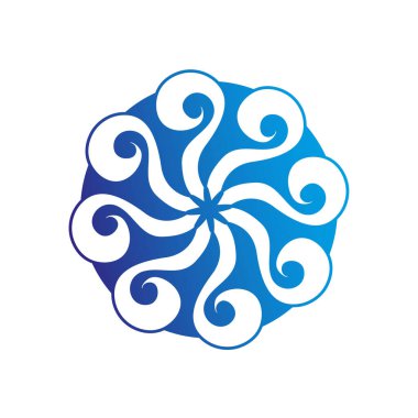 ahtapot dokunaçlı logo vektör resmi