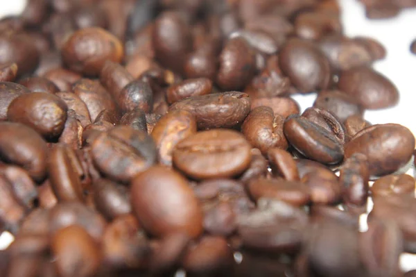 Witte Geïsoleerde Koffieboon Achtergrond Foto — Stockfoto