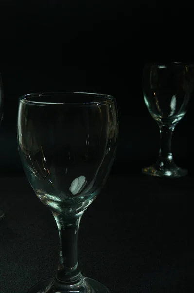 Fényképezés Empty Serlet Glass Low Photo Angle — Stock Fotó