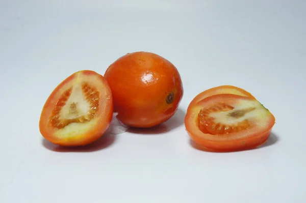 Foto Färska Tomater Isolerad Vit Bakgrund — Stockfoto