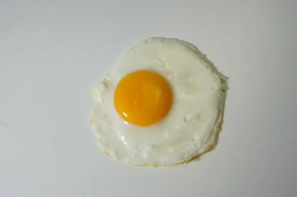 Smażone Jaja Kurze Smażone Jajka Słoneczne Jajka Boczne — Zdjęcie stockowe
