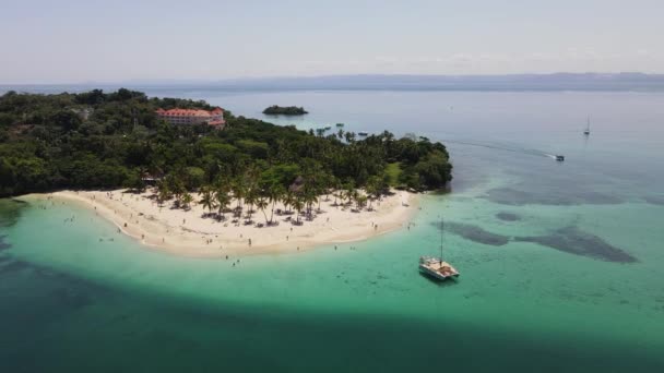 Samana Island Dominican Republic Drone Flight Cinematic View — Stock Video