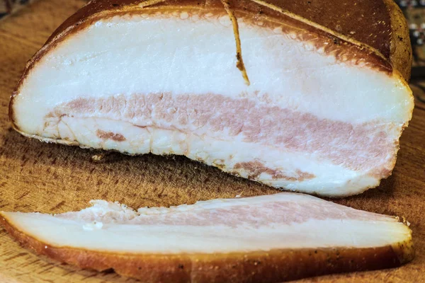 Bacon Com Uma Série Magra Uma Série Gordura — Fotografia de Stock