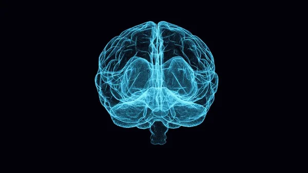 Цифровое Изображение Мозга Черном Фоне Искусственный Интеллект Технологии Бизнес Анализ — стоковое фото