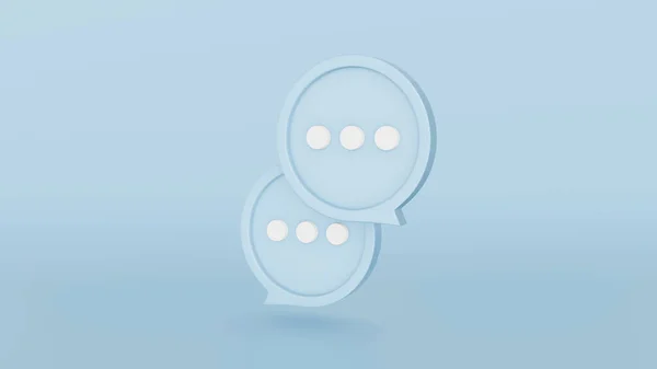 Разговор Концепции Мюллера Два Пузыря Говорить Комментарий Знак Символ Синем — стоковое фото