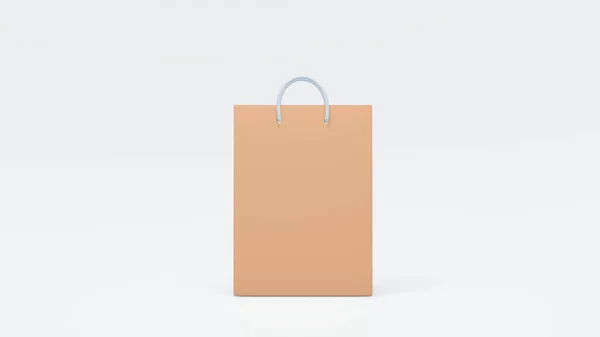 Бумажный Пакет Бумажные Пакеты Белом Фоне Концепция Покупок Онлайн Офлайн — стоковое фото
