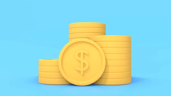 Concept Saving Money Gold Coin Stack Background Saving Money Growth — Stock Photo, Image