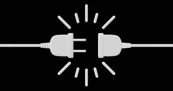 Electric Socket Plug Connection Disconnection Concept 404 Error Connection Page — Stock Photo, Image