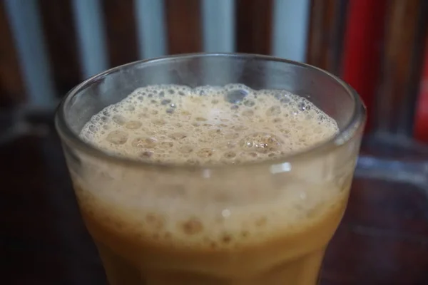 Eine Tasse Heißen Und Braunen Kaffee — Stockfoto