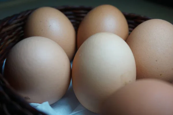 Basket Chicken Egg — Stock Photo, Image