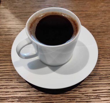 Türk kahvesi arka planının üst görüntüsü, Türk kahvesi ofiste.