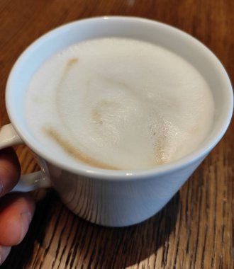 Latte macchiato 'ya yakın görüş, latte macchiato konsepti fikri