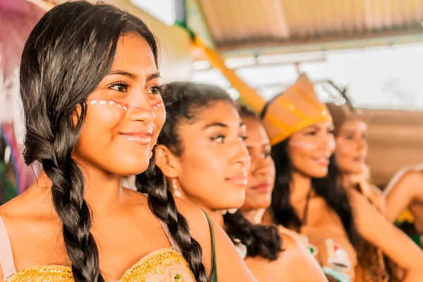 Group of beautiful indigenous women from the northern caribbean of Nicaragua