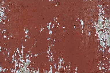 metal surface for background with old brown paint with cracks and rust