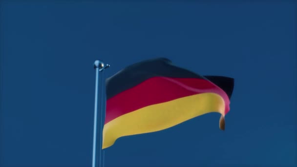 Realistisch Duitsland zwaait vlag voor achtergrondnieuws web en media — Stockvideo